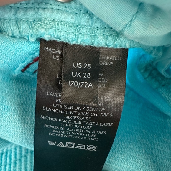 BDG High & Wide Corduroy Ankle Pants Turquoise Urban Outfitters Size 28 - Picture 11 of 15